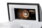 Gold Burst Casket Insert - Personalized Memorial Design