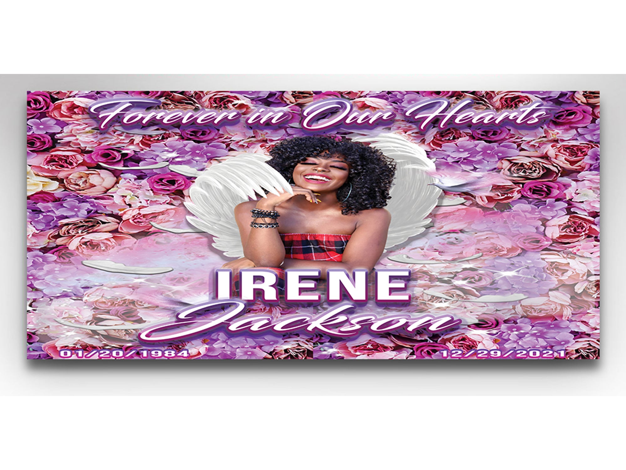 Flower Casket Insert - Personalized Memorial Design