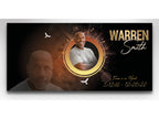 Gold Burst Casket Insert - Personalized Memorial Design