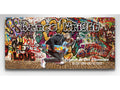Graffiti  Style Casket Insert - Personalized Memorial Design
