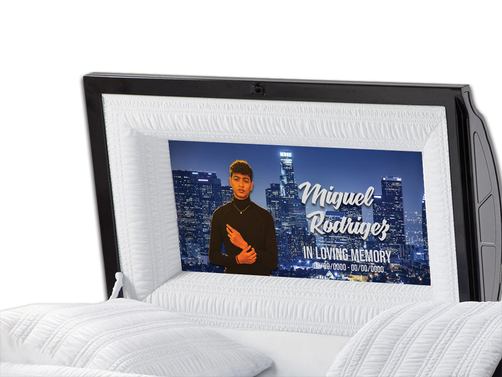 Los Angeles Casket Insert – Personalized Memorial Design