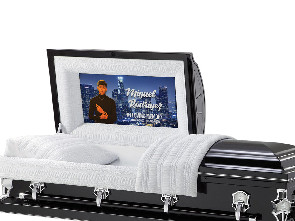 Los Angeles Casket Insert – Personalized Memorial Design