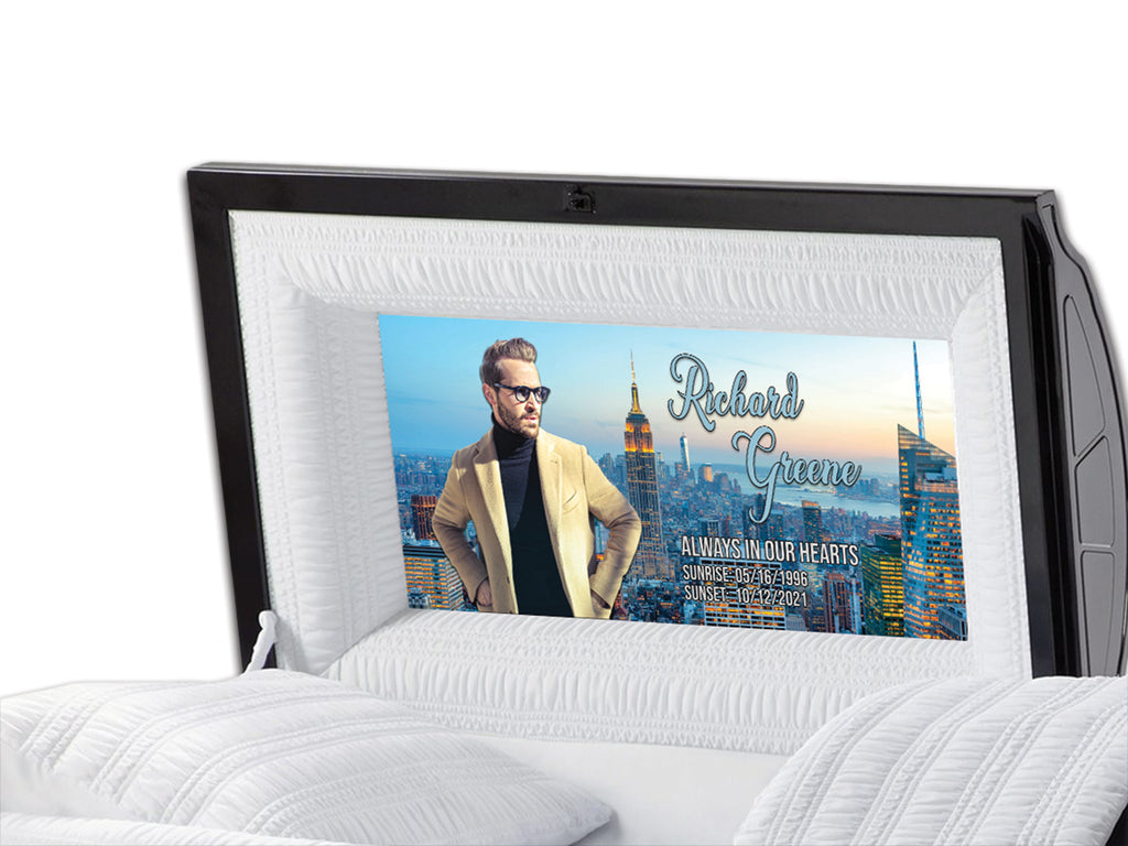 Manhattan Casket Insert – Personalized Memorial Design