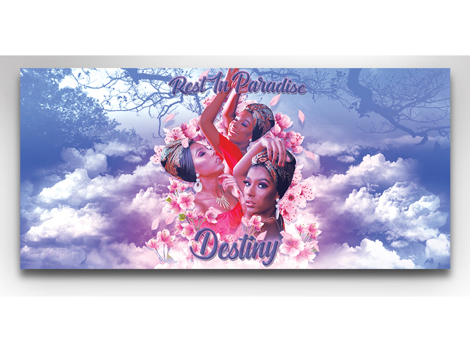 Paradise Casket Insert - Personalized Memorial Design