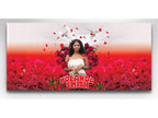 Red Roses Casket Insert - Personalized Memorial Design