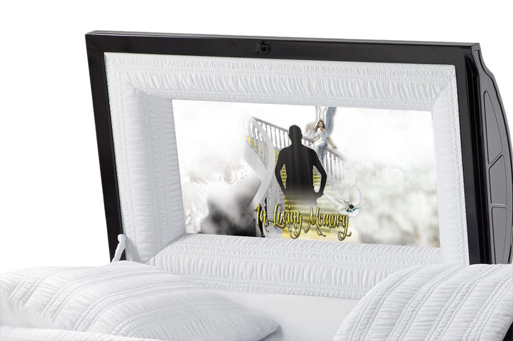 Stairway to Heaven Casket Insert - Personalized Memorial Design