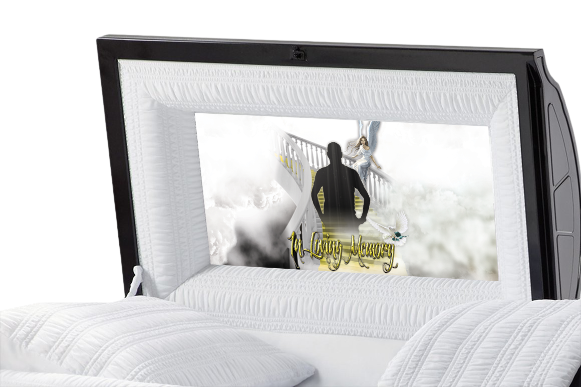 Stairway to Heaven Casket Insert - Personalized Memorial Design