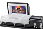 Purple Glory Casket Insert - Personalized Memorial Design