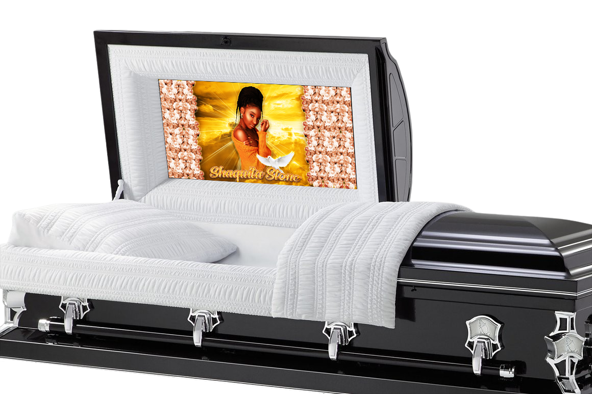 Sun Rose Casket Insert - Personalized Memorial Design