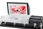 Red Skies Casket Insert - Personalized Memorial Design